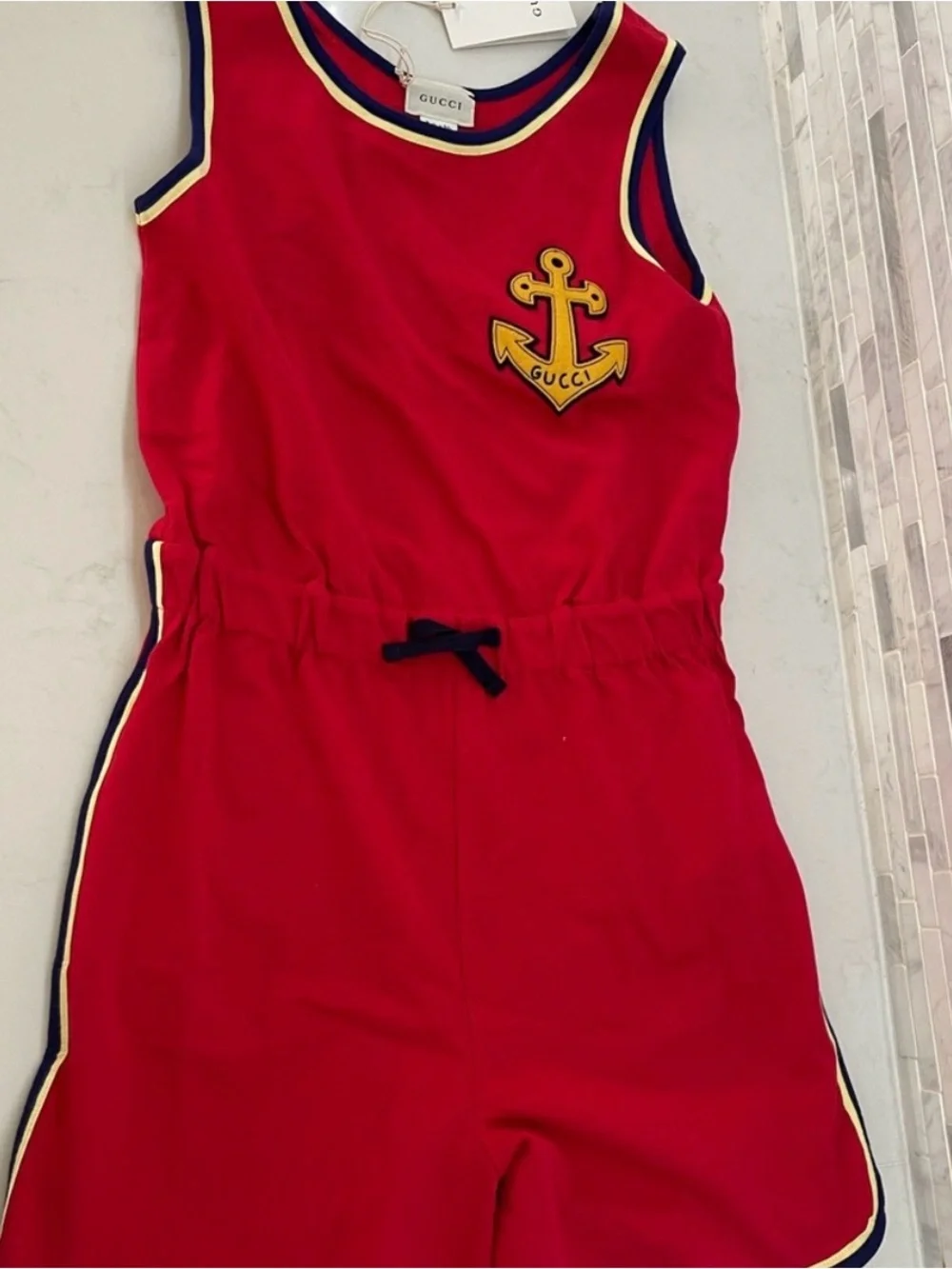 Gucci Kids anchor motif romper size 10